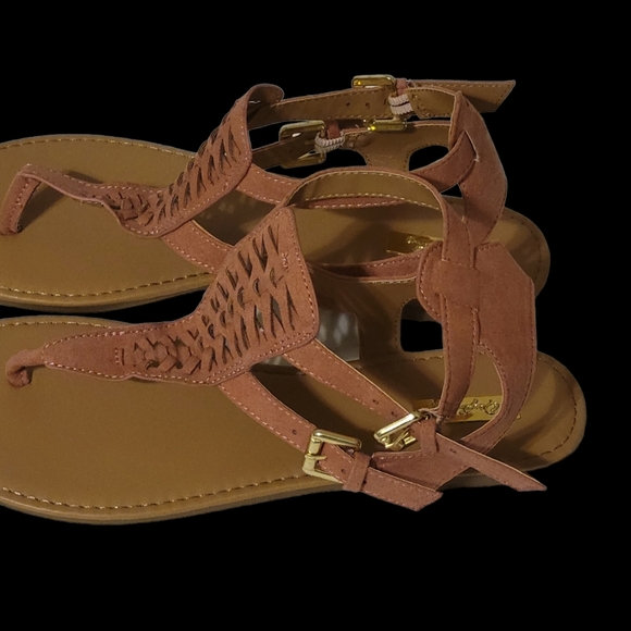 Dusty Red Gladiator Sandals - Picture 4 of 5